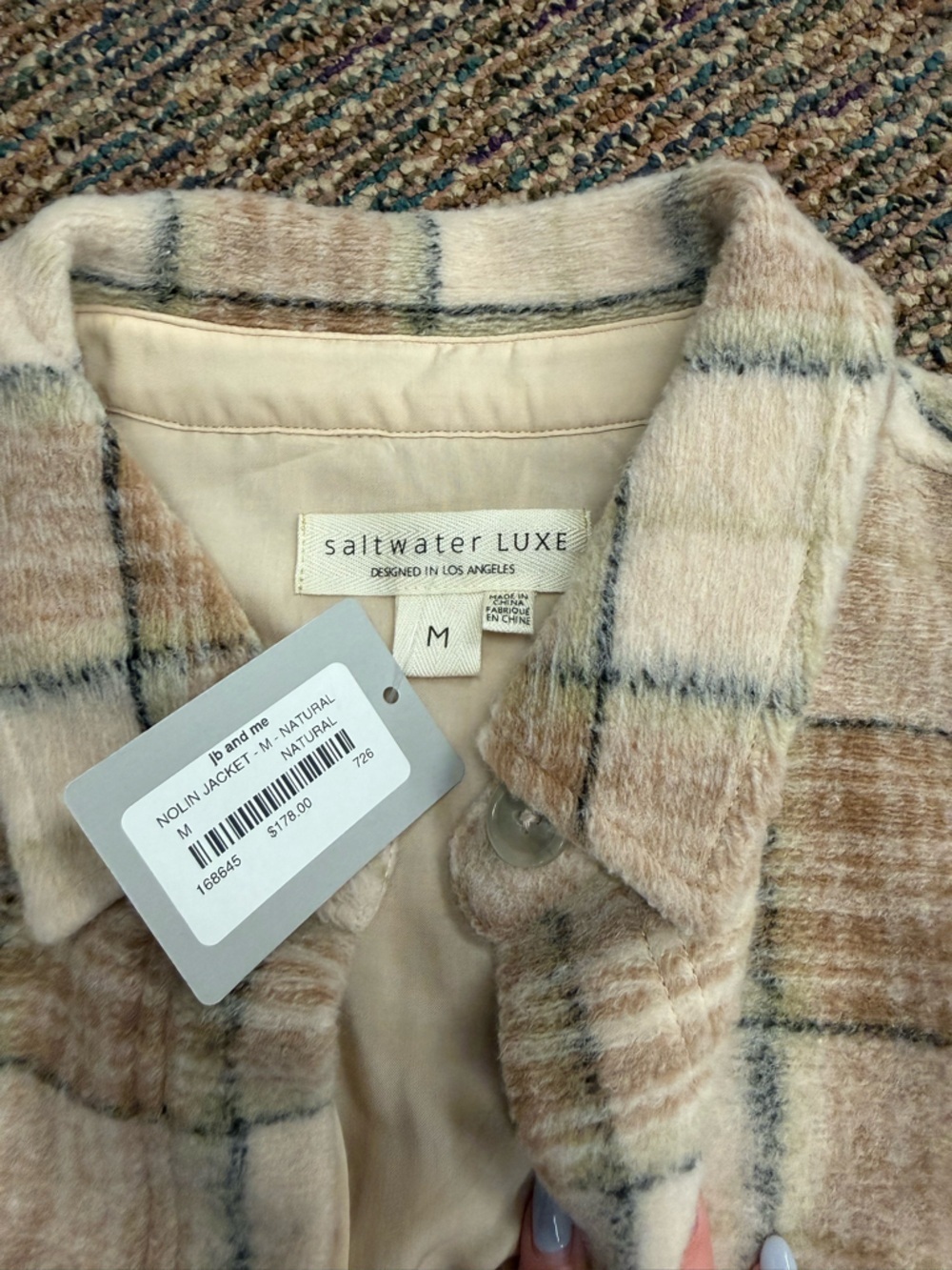 Saltwater Luxe Nolin Plaid Jacket NWT - Picture 8 of 14